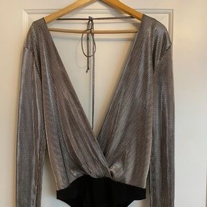 Metallic BCBGeneration Bodysuit NWT